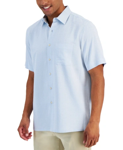 Club Room Men's Textured Shirt, Created For Macy's In Alfresco Blue