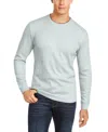 Club Room Men's Thermal Crewneck Shirt, Created For Macy's In Blue