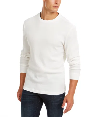 Club Room Men's Thermal Crewneck Shirt, Created For Macy's In White