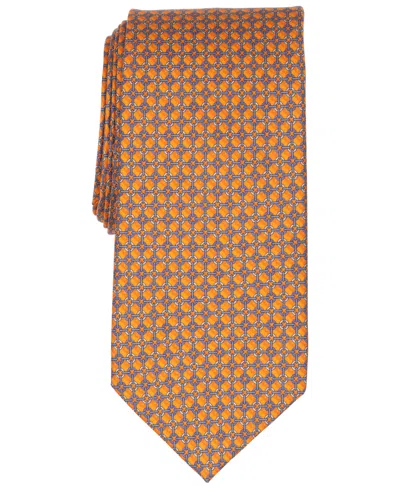 Club Room Men's Valdez Classic Design Silk Tie, Macy's Exclusive In Orange