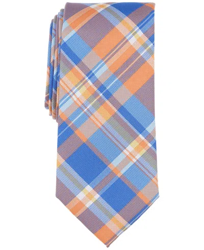 Club Room Men's Vestal Classic Plaid Tie, Exclusively At Macy's In Orange