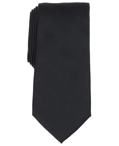 Club Room Men's Warren Stripe Solid Tie, Macy's Exclusive In Black