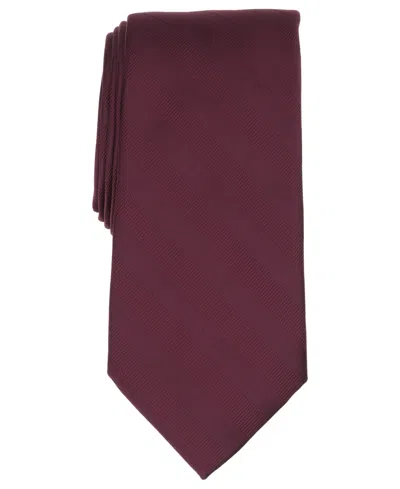 Club Room Men's Warren Stripe Solid Tie, Macy's Exclusive In Brown