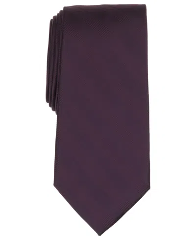 Club Room Men's Warren Stripe Solid Tie, Macy's Exclusive In Purple