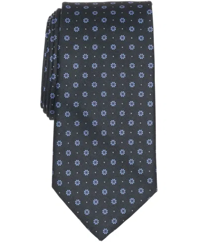 Club Room Men's Windham Floral Neat Pattern Tie, Macy's Exclusive In Black