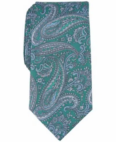 Club Room Men's Zachary Paisley Tie In Mint In Brown