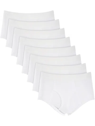 Club Room Mens 8 Pack Tagless Briefs In White
