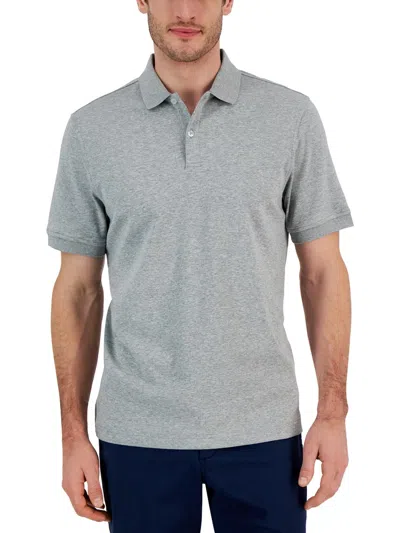 Club Room Mens Heathered Short Sleeve Polo In Multi