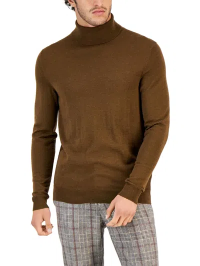 Club Room Mens Pullover Office Turtleneck Sweater In Gold