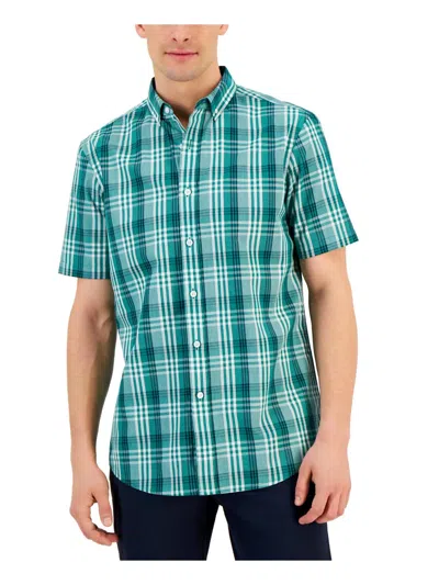 Club Room Mens Short Sleeve Collared Button-down Shirt In Multi
