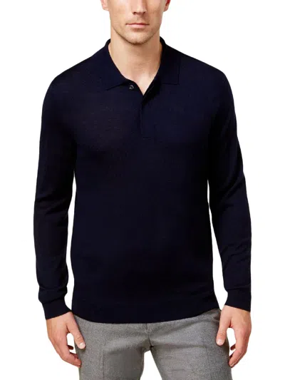 Club Room Mens Wool Blend Regular-fit Pullover Sweater In Blue