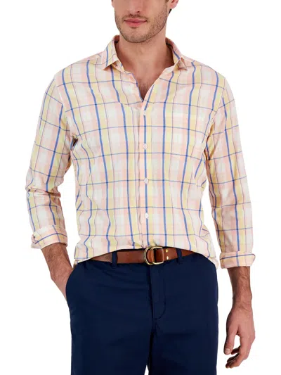 Club Room Mens Woven Classic Fit Button-down Shirt In Pink