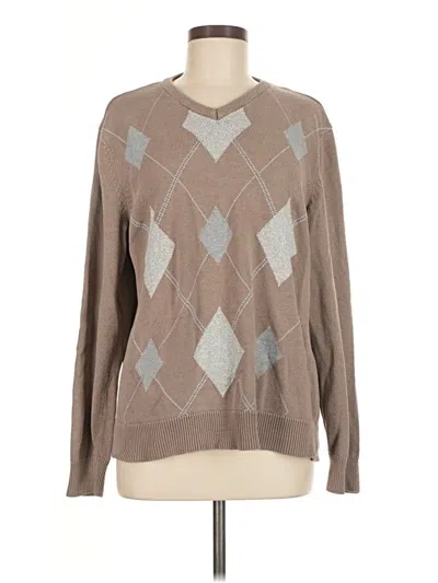 Pre-owned Club Room Pullover Sweater In Brown