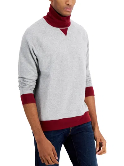 Club Room Spiralite Mens Colorblock Pullover Sweatshirt In Multi
