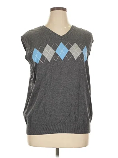 Pre-owned Club Room Sweater Vest In Gray