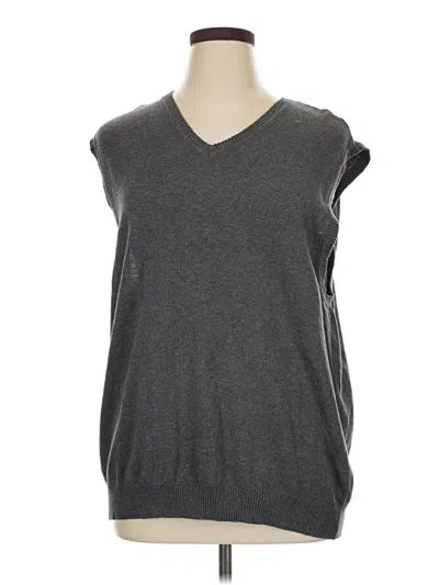 Pre-owned Club Room Sweater Vest In Gray