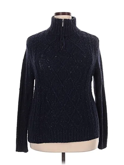 Pre-owned Club Room Turtleneck Sweater In Blue