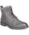Club Room Men's Westin Lace-up Boots, Created For Macy's In Gray