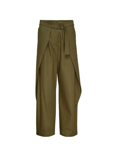 Club21 Adele Wide-leg Trousers In Green