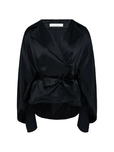 Club21 Amelie Wrap Jacket In Black
