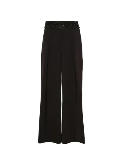 Club21 Bead-embellished Trousers In Black
