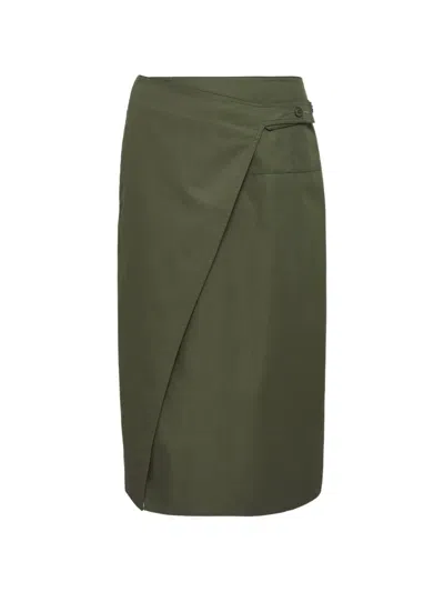 Club21 Camille Midi Skirt In Green