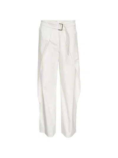 Club21 Collection Clean Modern Cotton Adele Woven Pants In White