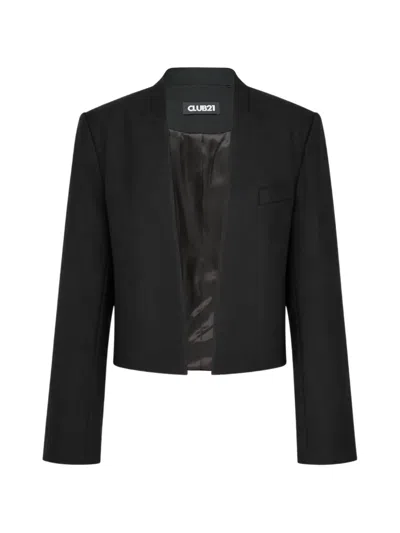 Club21 Collection Alba Sartorial Jacket In Black
