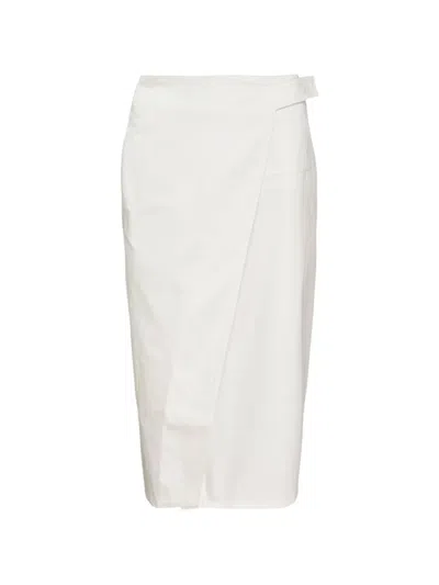 Club21 Collection Clean Modern Cotton Camille Skirt In White