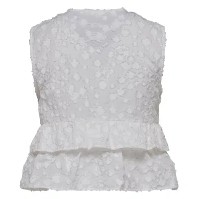 Club21 Collection Cotton Nylon Cropped Top In Gray