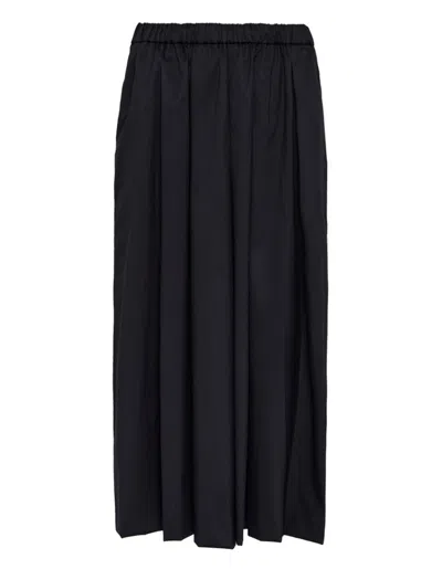 Club21 Collection Cotton Poly Stretch Wide Culotte In Blue