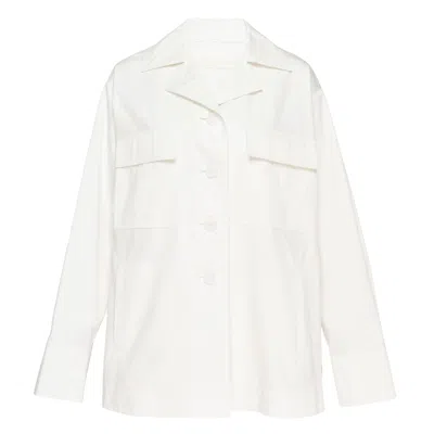 Club21 Collection Thea Button-up Jacket In White