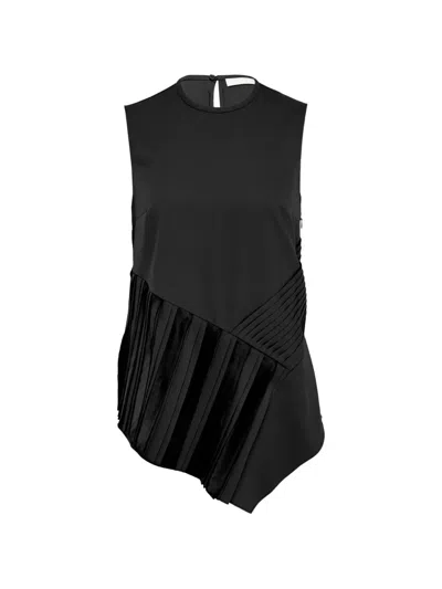 Club21 Collection Danielle Pleated Asymmetric Top In Animal Print
