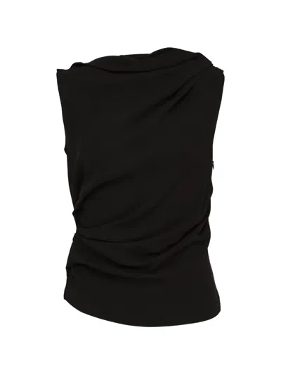 Club21 Collection Technical Tailoring Freya Woven Top In Black