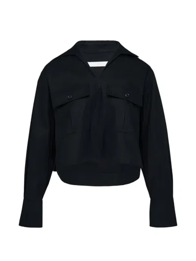 Club21 Collection Clean Modern Cotton Imogen Woven Top In Black