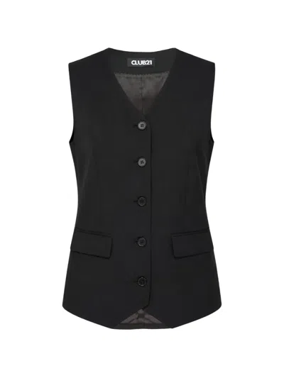 Club21 Collection Iris Sartorial Gilet In Animal Print