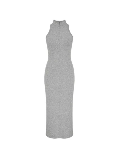 Club21 Collection Luna Cut-out Midi Dress In Gray