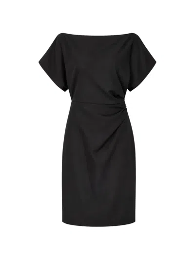 Club21 Collection Mini Thea Draped Dress In Black
