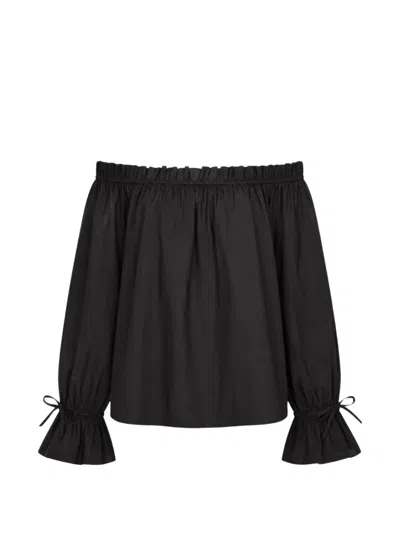 Club21 Collection Off-shoulder Blouse In Black