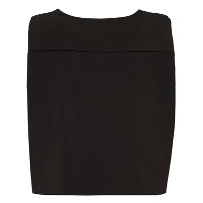 Club21 Collection Recycled Poly Crepe Top In Black
