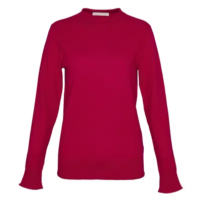 Club21 Collection Recylced Cashmere Crewneck Sweater In Red