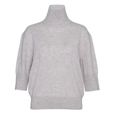 Club21 Collection Recylced Cashmere Turtleneck Sweater In Gray