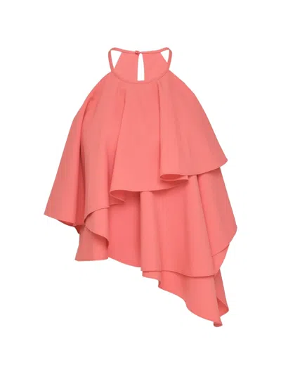 Club21 Collection Polyester Georgette Dana Woven Top In Pink