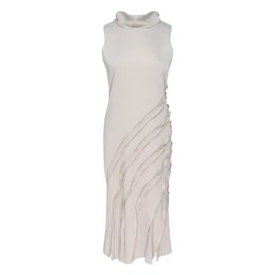 Club21 Collection Satin Back Crepe Ava Woven Dress In Neutral