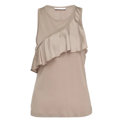 Club21 Collection Tencel Jersey Bonnie Knit Top In Brown