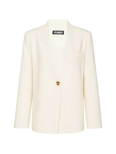 Club21 Collection Tess Single-breasted Jacket In Neutral