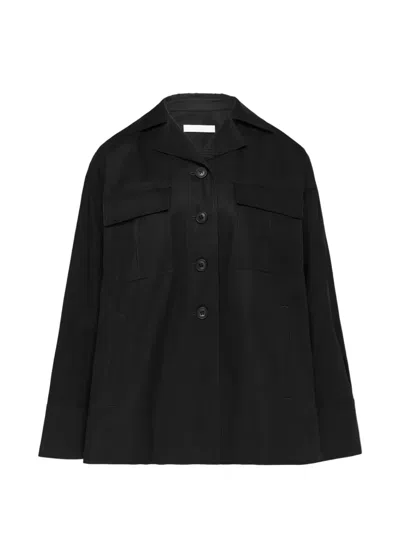 Club21 Collection Clean Modern Cotton Thea Jacket In Black