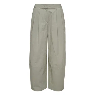 Club21 Collection Tumbled Cotton Pants In Gray