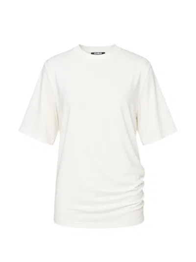 Club21 Collection Willa Ruched Mock-neck Top In Animal Print