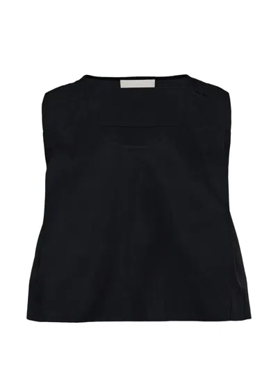 Club21 Cropped Scoop-neck Top In Black